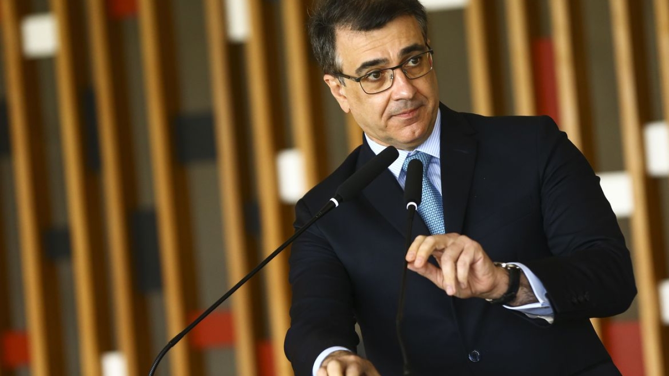 O ministro das Relações Exteriores, Carlos França, durante assinatura de atos e declaração à imprensa com o ministro das Relações Exteriores do Paraguai, Euclides Acevedo, no Palácio Itamaraty.