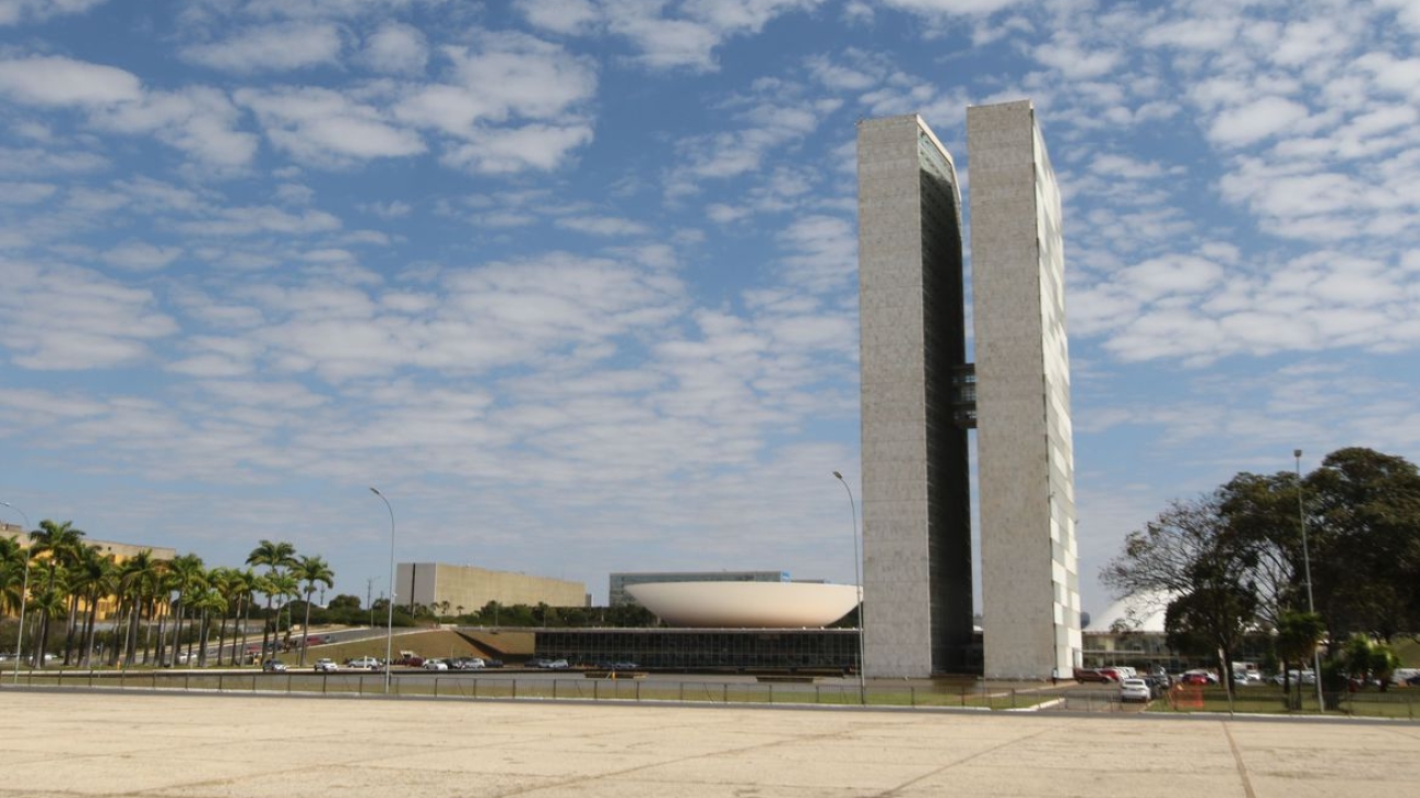 Palácio do Congresso Nacional na Praça dos Três poderes em Brasília