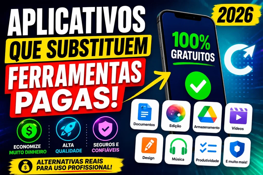 Os Melhores Aplicativos que Substituem Ferramentas Pagas em 2026