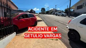 Acidente com três veículos deixa motorista ferida em Getúlio Vargas