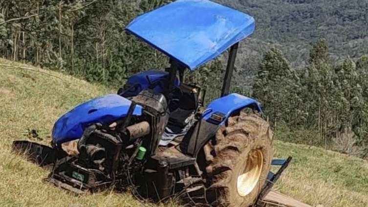 Acidente com trator em Itati no Rio Grande do Sul