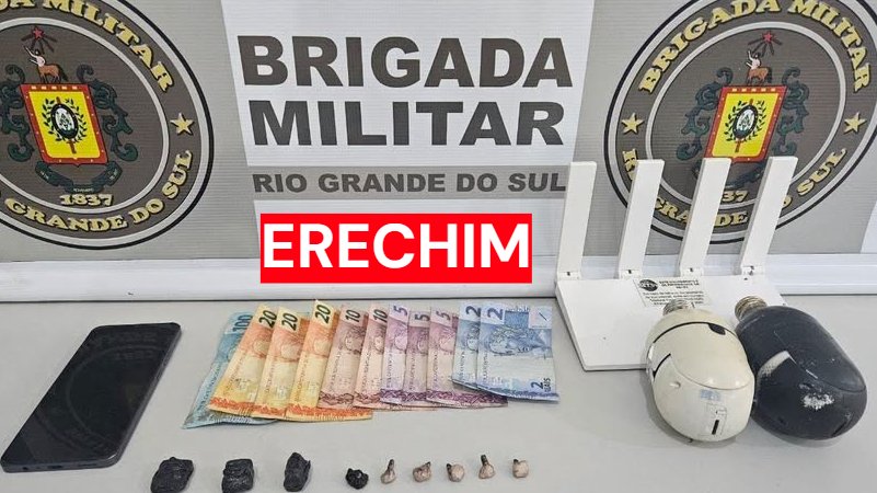 Brigada Militar prende homem por tráfico de entorpecentes em Erechim