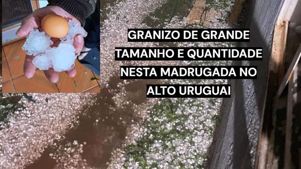 Chuva de granizo atinge Três Arroios e municípios da região