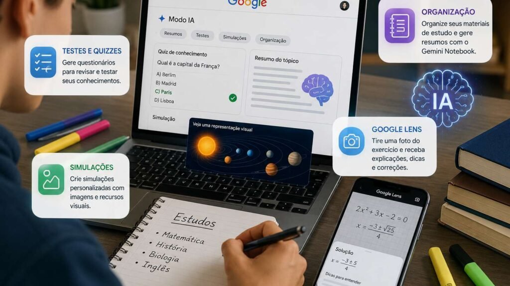 Google amplia ferramentas de IA para ajudar estudantes nos estudos