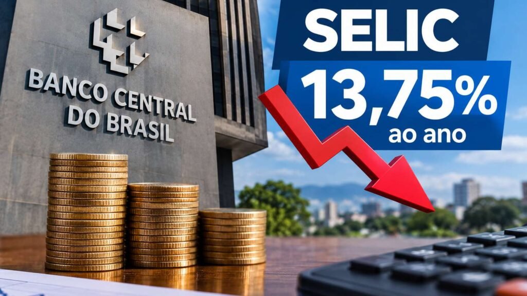 BC reduz Selic para 13,75% ao ano pela quinta vez