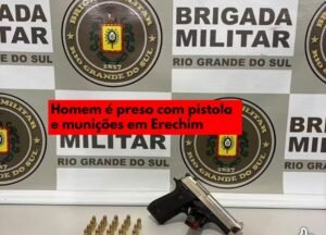 Homem é preso por porte ilegal de arma em Erechim