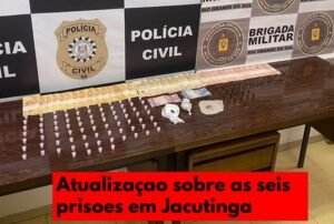 Operação Domínio prende seis suspeitos por tráfico em Jacutinga