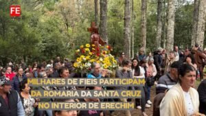 Multidão participa da 19ª Romaria de Nossa Senhora da Santa Cruz em Erechim