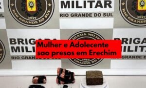 Tráfico de drogas leva mulher e adolescente presos em Erechim