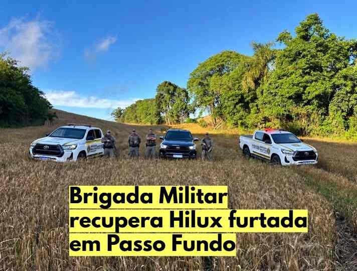 Brigada Militar prende dois homens e recupera Hilux furtada