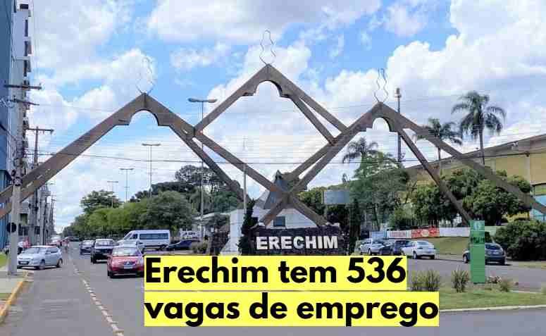 Erechim tem 536 vagas de emprego e segue em 2º no RS