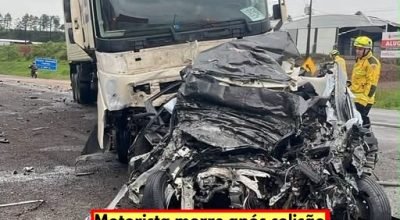 acidente-br-282-xanxere-carro-caminhao