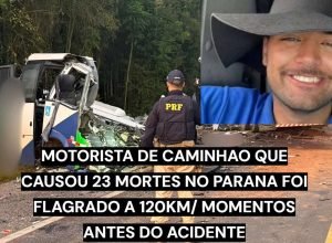 Carreta envolvida no acidente na BR-373, em Ipiranga, no Paraná