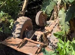 Trator cai em sanga e deixa homem gravemente ferido em Concórdia