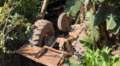 Trator cai em sanga e deixa homem gravemente ferido em Concórdia