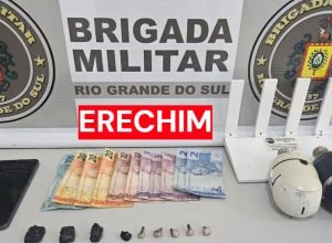 Brigada Militar prende homem por tráfico de entorpecentes em Erechim