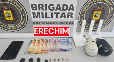 Brigada Militar prende homem por tráfico de entorpecentes em Erechim