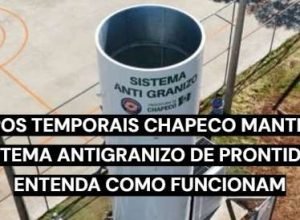 Equipamento antigranizo mantido de prontidão em Chapecó após temporais