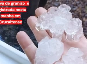 Chuva de granizo em Cruzaltense atinge comunidades do interior