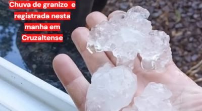 Chuva de granizo em Cruzaltense atinge comunidades do interior