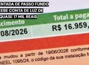 Aposentada de Passo Fundo recebe conta de energia de R$ 16 mil