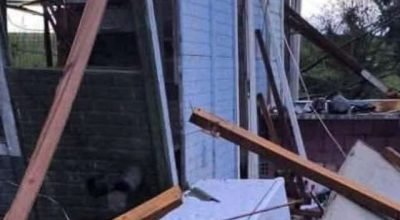 Tornado em Candói causa estragos em propriedades rurais da comunidade de Santa Clara
