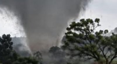 Tornado no Rio Grande do Sul confirmado pela Defesa Civil após temporal.