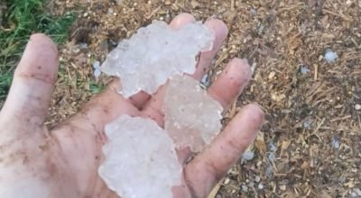 Granizo e vento forte atingem comunidades do interior de Princesa, em Santa Catarina
