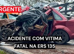 Acidente na RS-135 próximo ao trevo de Sertão