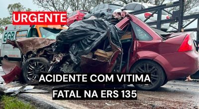 Acidente na RS-135 próximo ao trevo de Sertão