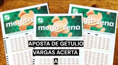 Aposta de Getúlio Vargas acerta a quadra da Mega-Sena