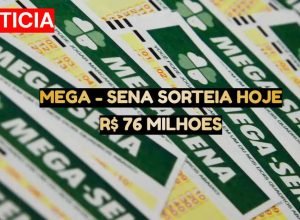 Mega-Sena sorteia prêmio estimado em R$ 76 milhões nesta quinta-feira