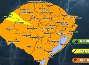 Tempestades podem atingir o Rio Grande do Sul com granizo, chuva intensa e ventos fortes.