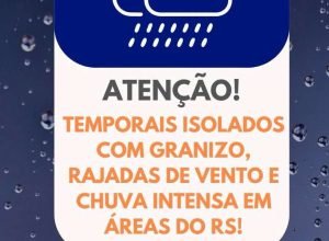 Temporais no RS podem provocar chuva intensa, granizo e rajadas de vento