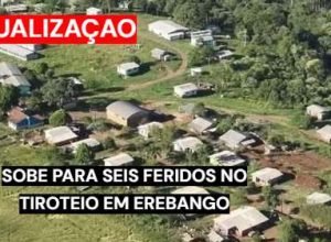 Terra Indígena Ventarra, em Erebango, onde ocorreu o tiroteio neste sábado