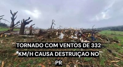 Tornado de Piraí do Sul foi classificado como F3 pelo Simepar