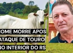 Homem de 62 anos morreu após ser atacado por um touro em uma propriedade rural de Doutor Ricardo.