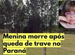 Polícia Civil investiga a morte de uma menina de 3 anos após a queda de uma trave de futebol em Imbaú.