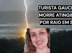 Turista gaúcha foi atingida por um raio enquanto caminhava na Praia do Sonho