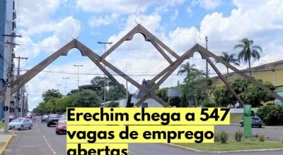 Sugestão: Fachada da Agência FGTAS/Sine de Erechim, onde candidatos podem consultar vagas de emprego.